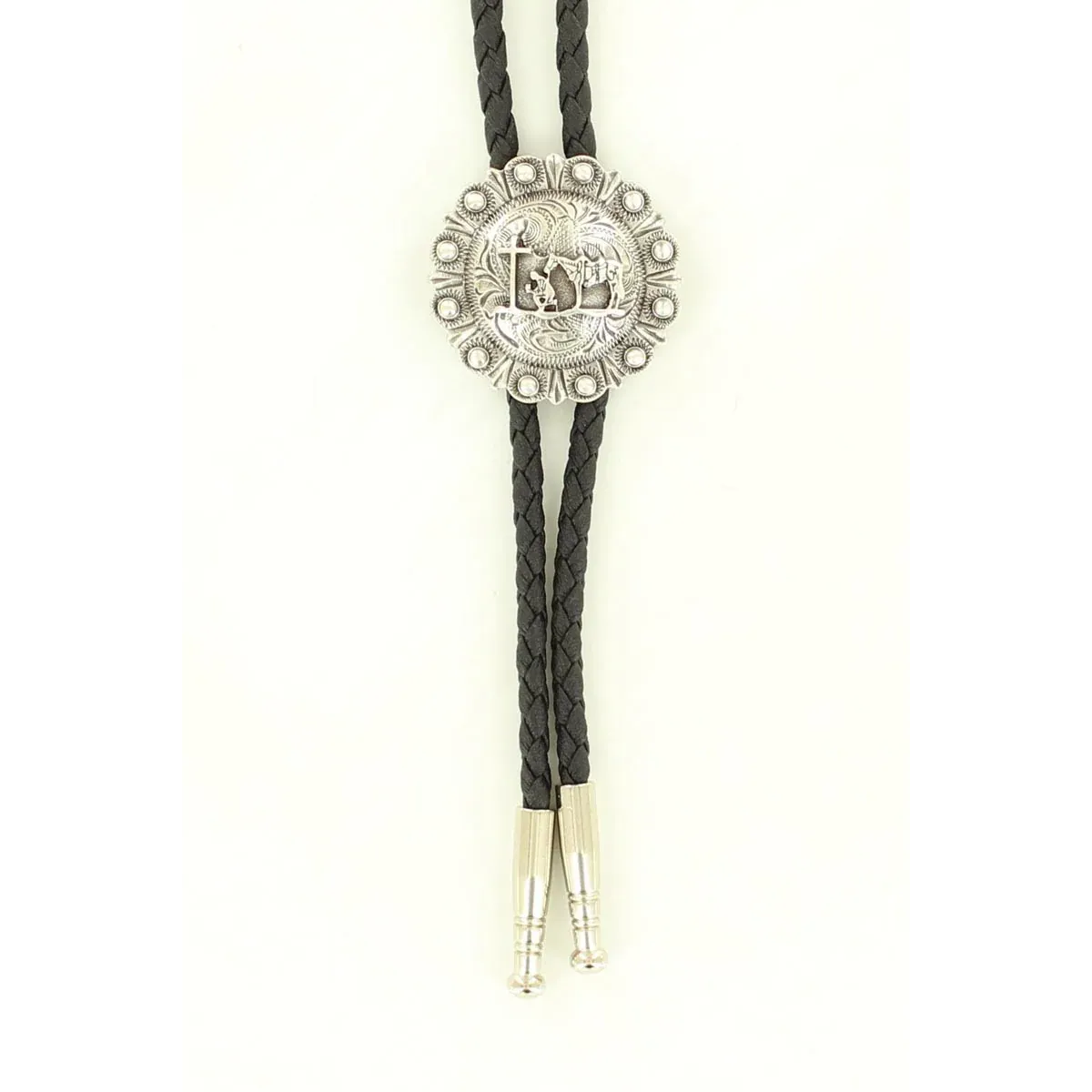 Double S Bolo Tie - Cowboy Prayer
