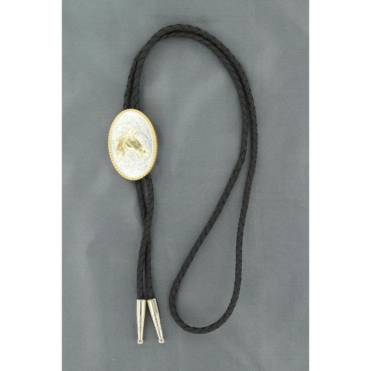 Double S Bolo Tie - Horsehead