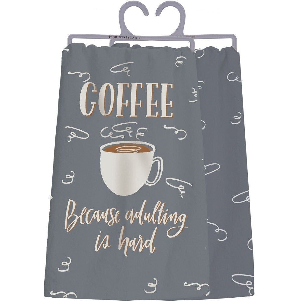 Dish Towel Coffee Because