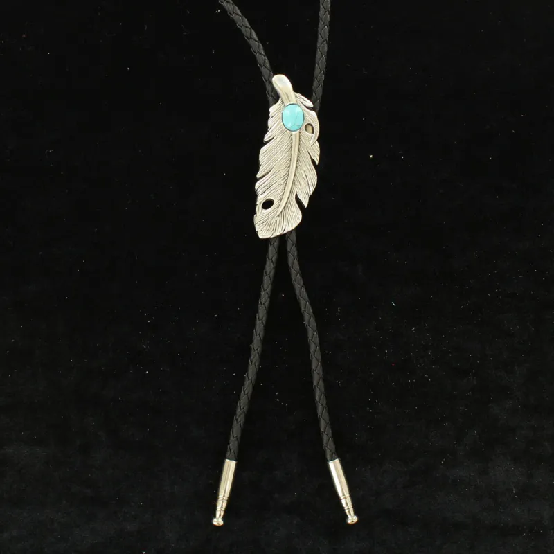 Double S Bolo Tie - Feather701340127951