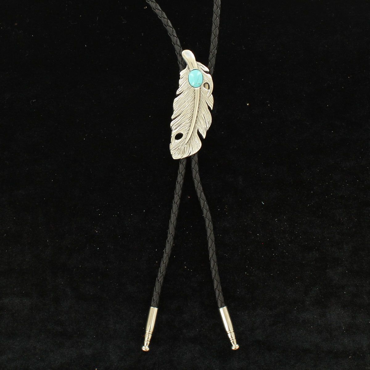 Double S Bolo Tie - Feather701340127951