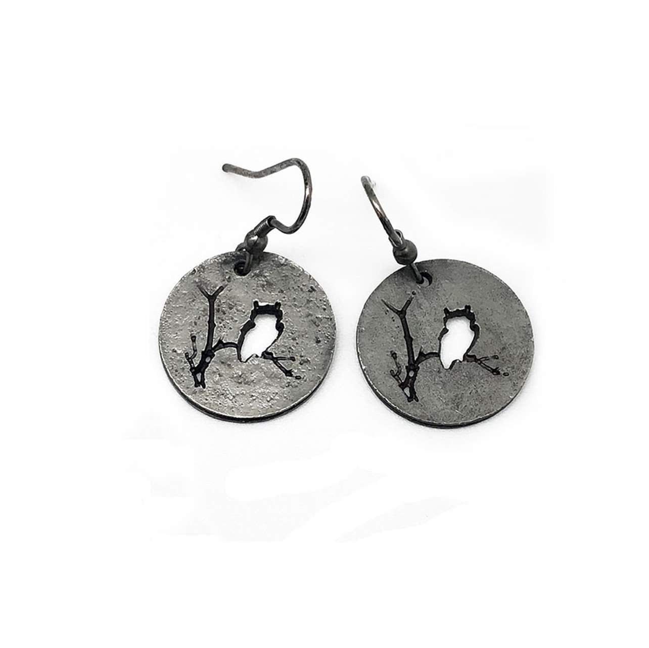 Earrings Owl and Tree