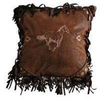 Embroidered Horse Pillow