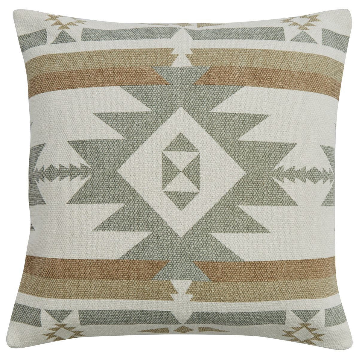 Eva Co Neutral Aztec Print 20" Pillow