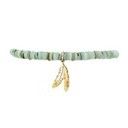 Feather Stone Bracelet - Green