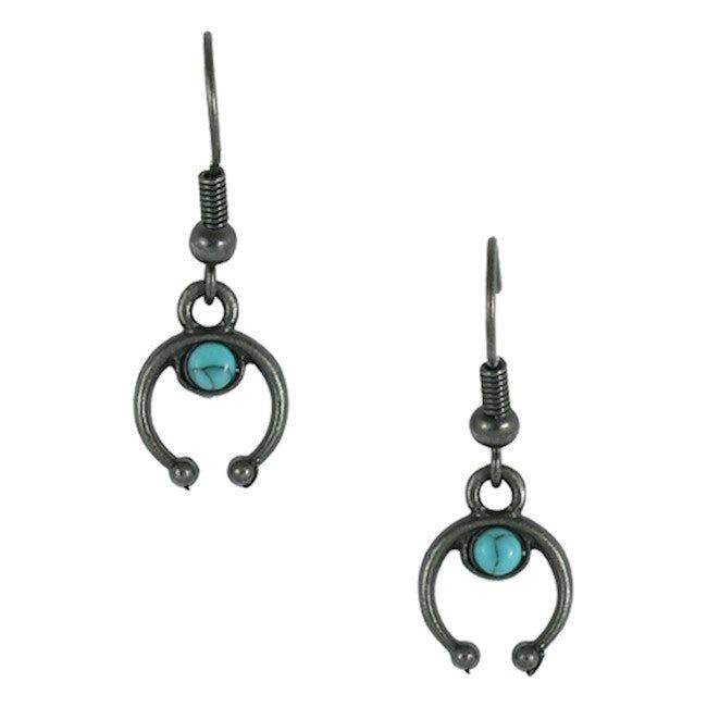 Earrings Naja Charm w/Faux Turquoise