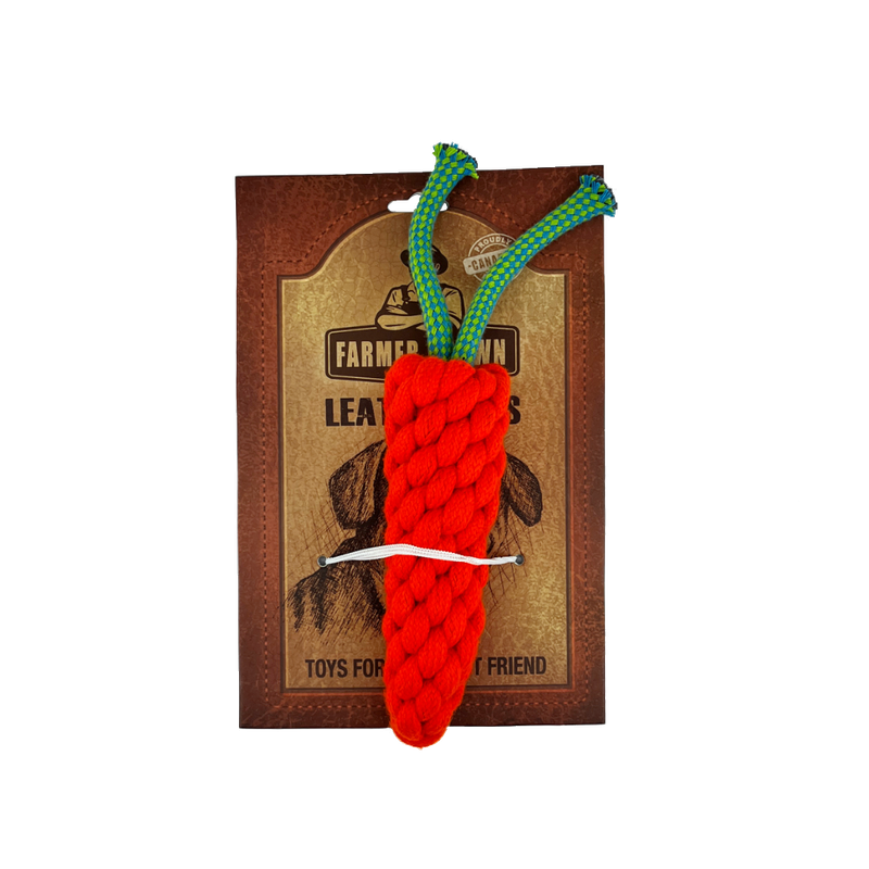 Farmer Brown Rope Pet Toy-Carrot