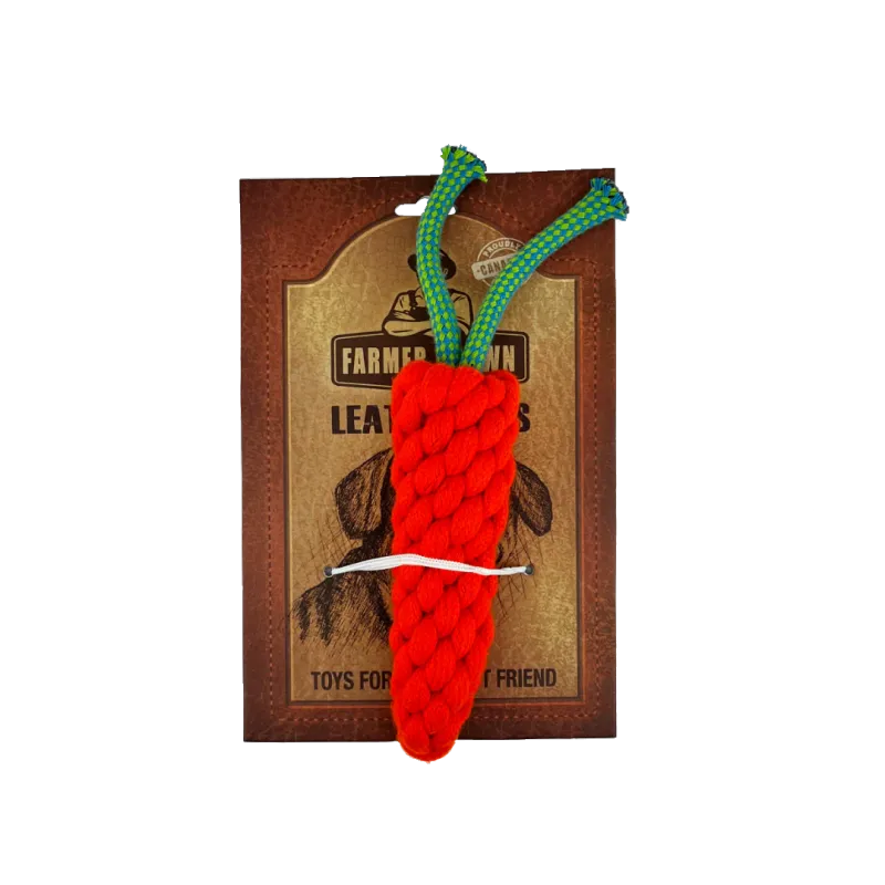Farmer Brown Rope Pet Toy-Carrot