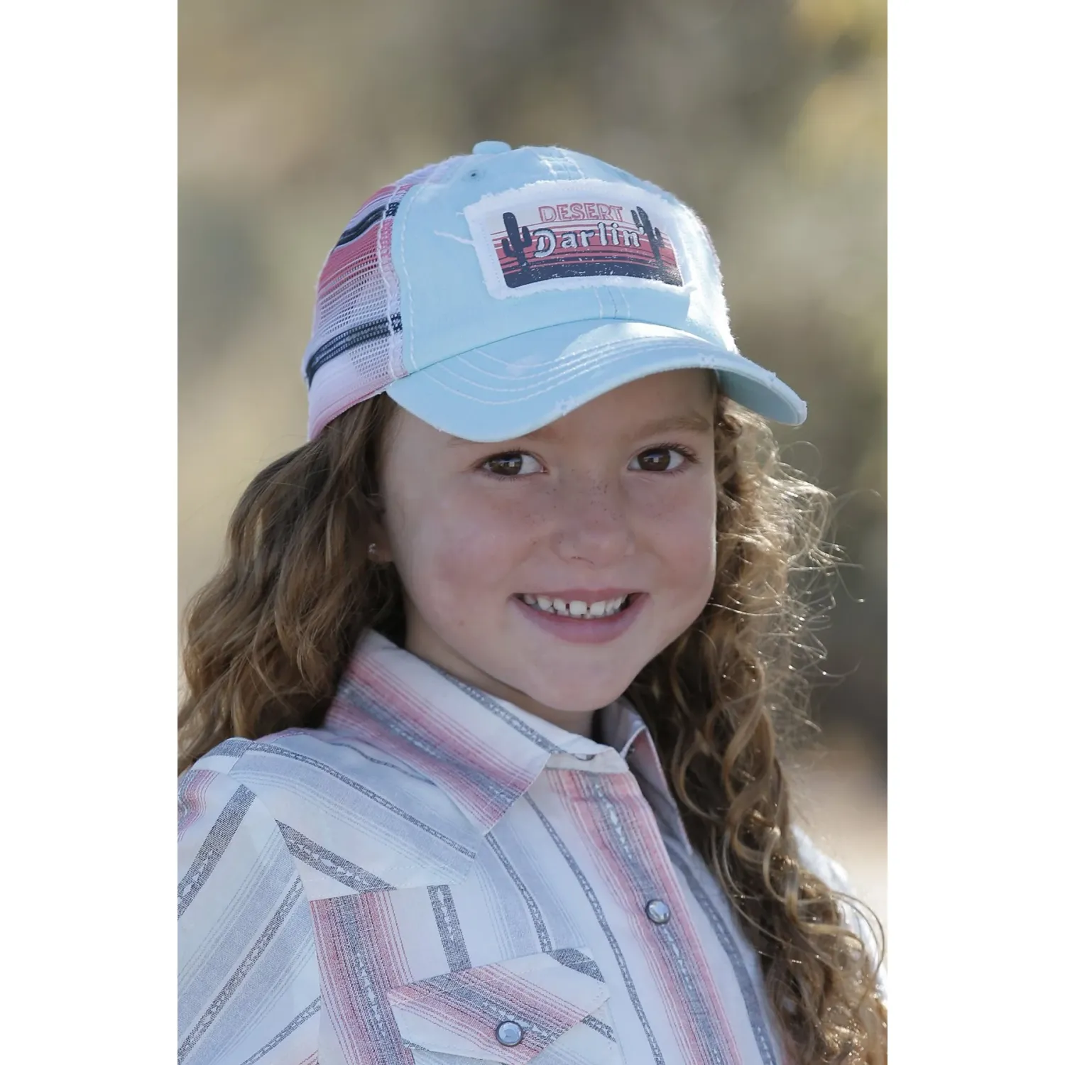 Girls Trucker Cap - Turquoise