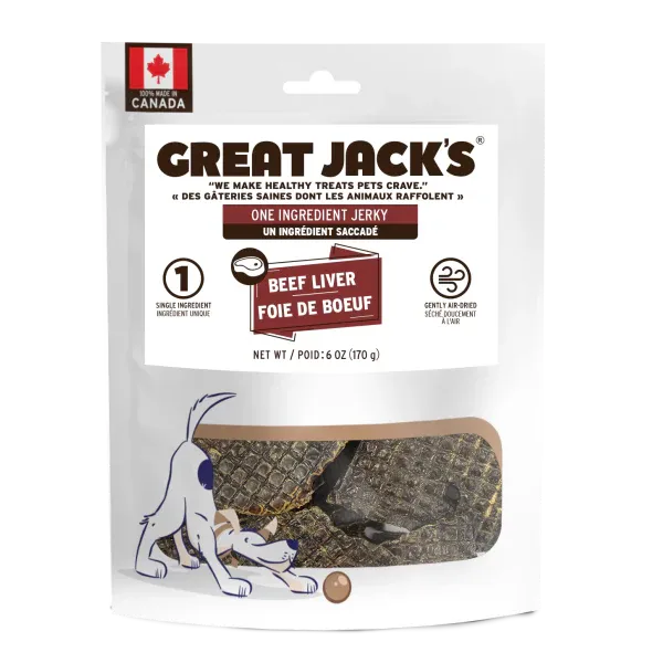 Great Jacks Dog Treats Beef Liver Jerky 170 g