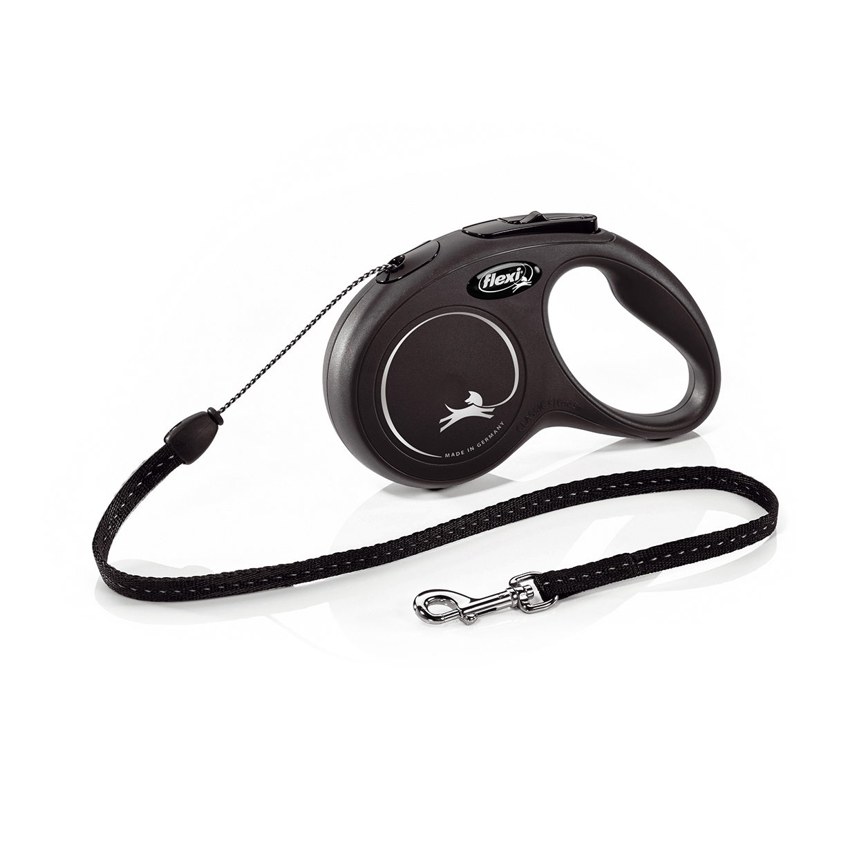 Flexi Classic Cord Leash - Medium Black