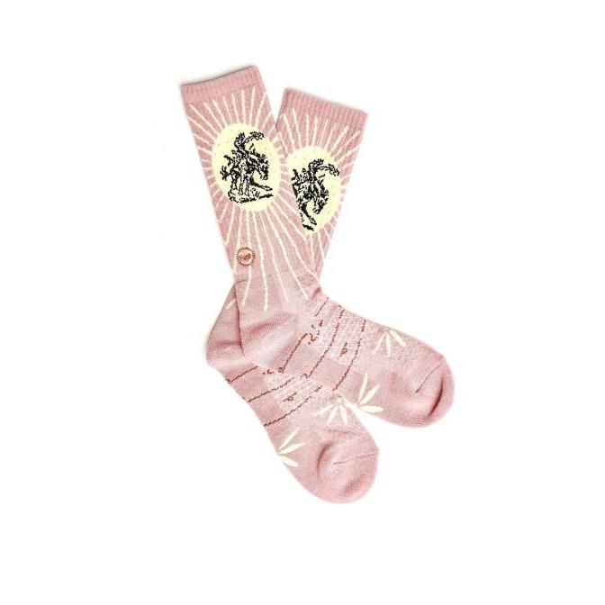 Fringe Bucking Hemp Performance Socks- Dusty Pink