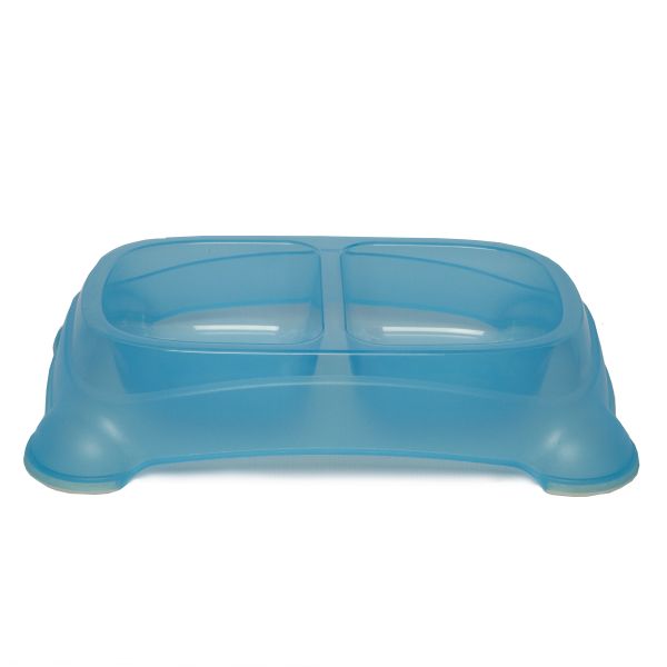 Gardener Double Feeder Bowl Blue LG