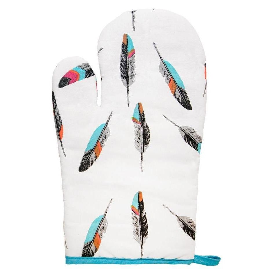 HiEnd Tossed Feather Printed Oven Mitt