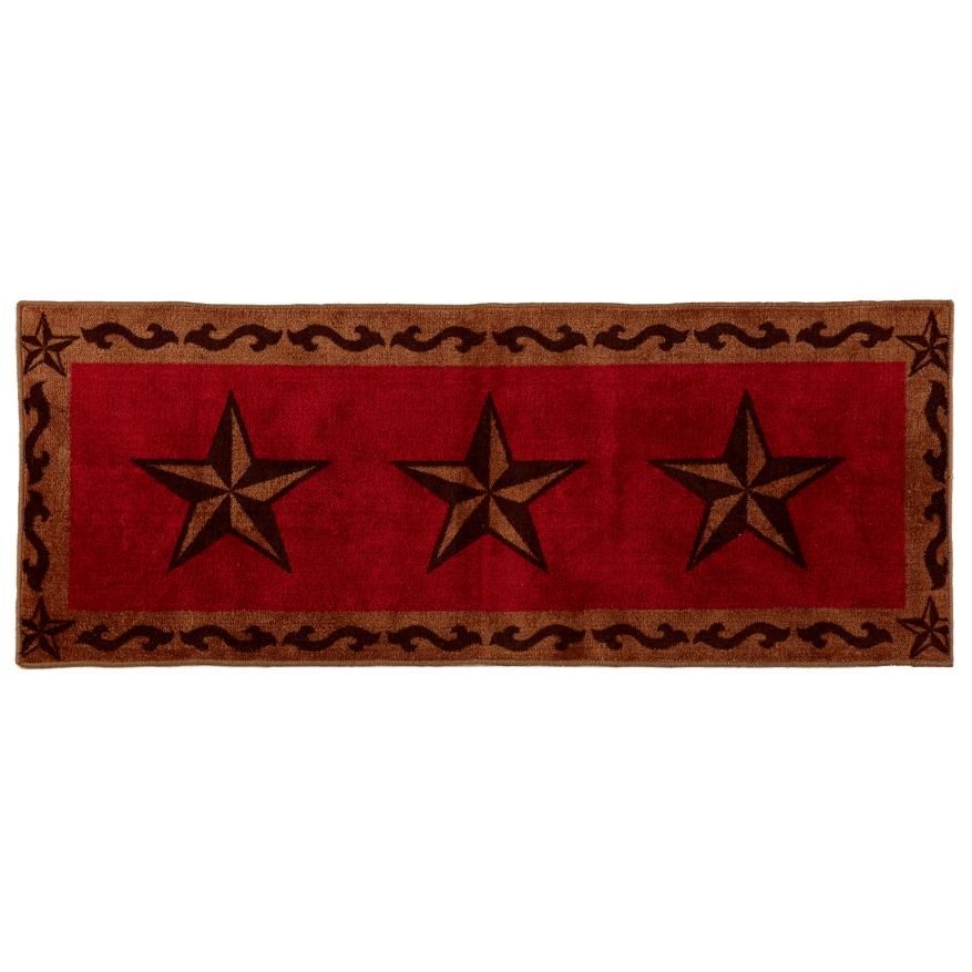 HiEnd Accents Star Kitchen &amp; Bath Rug 24" x 60" - BW2010-TS-RD