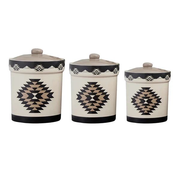 HiEnd Chalet Aztec Ceramic Canister Set