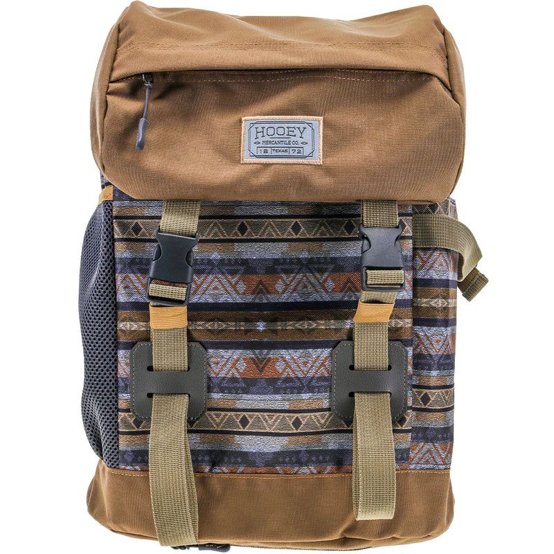 Hooey "Topper" Backpack - Grey/Tan Stripe/Tan