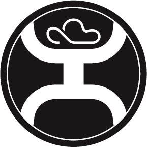 Hooey 2.0 White/Black 4" Circle Sticker