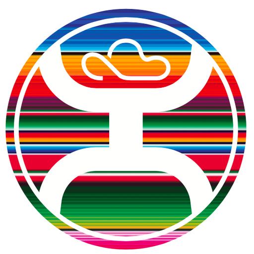Hooey 2.0 Serape White 4" Circle Sticker