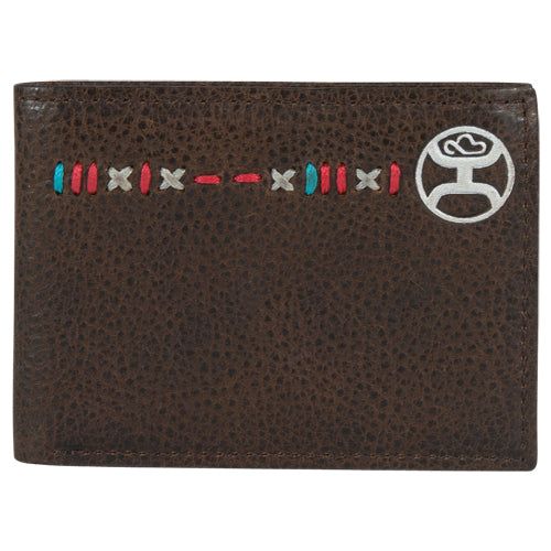 Hooey Bifold Wallet Chocolate &amp; Stitching