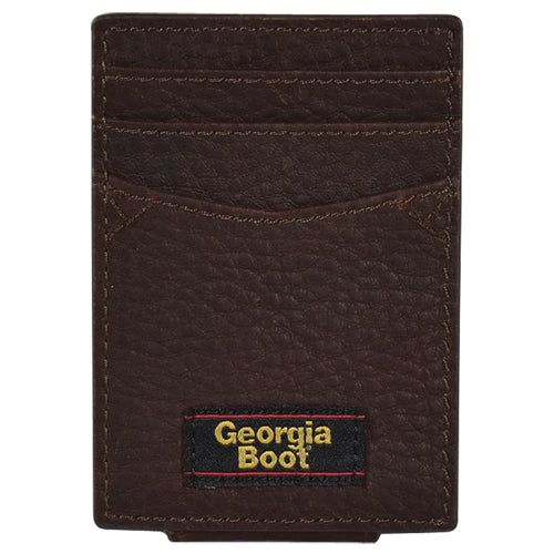 Georgia Boot Mens Card Wallet Pebbled Brown