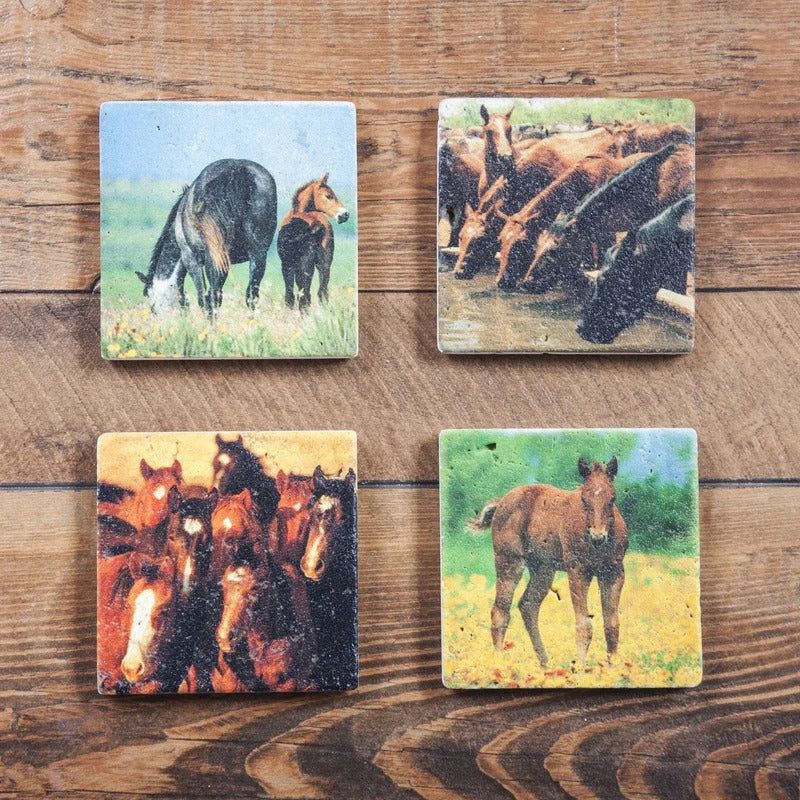 Hiend Horse Coasters - 4pc
