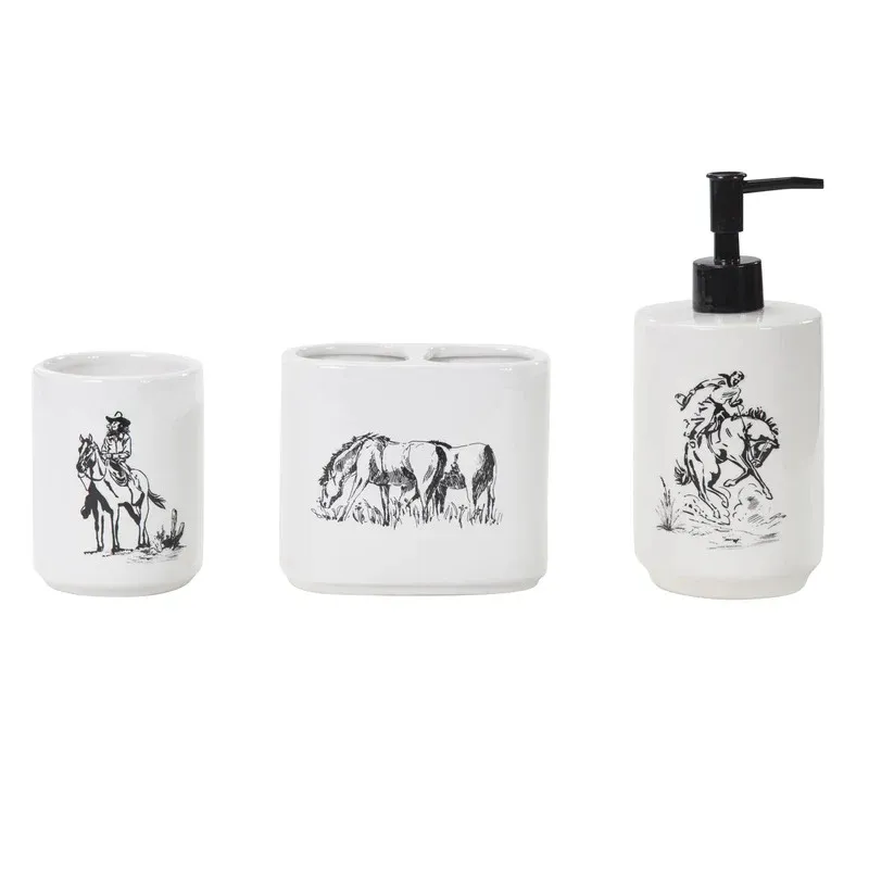 HiEnd Accents Ranch Life Countertop Bathroom Set 3 PC