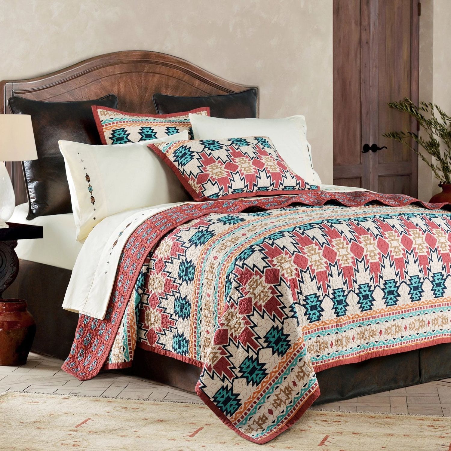 Hiend Phoenix 3 PC Quilt Set Native American Pattern Full/Queen