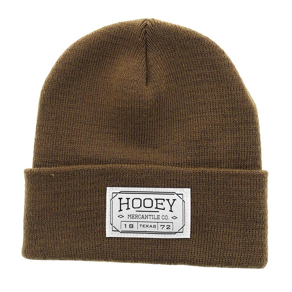 Hooey Beanie Brown with Mercantile Rectangle Patch OSFA