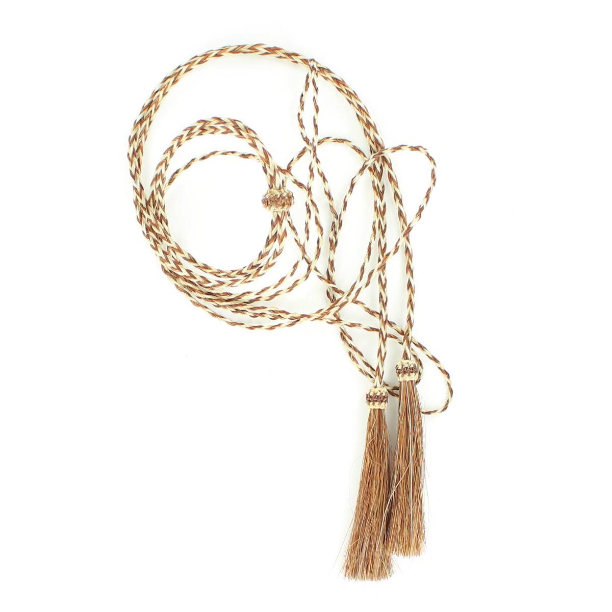**Horse Hair Stampede String with Double Loops Rust