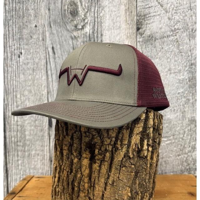 Hostile Western Snapback Cap- Red/Grey