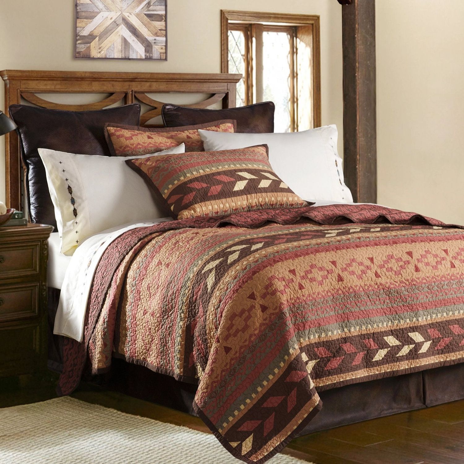 Hiend Broken Arrow 3 PC Quilt Set Full/Queen