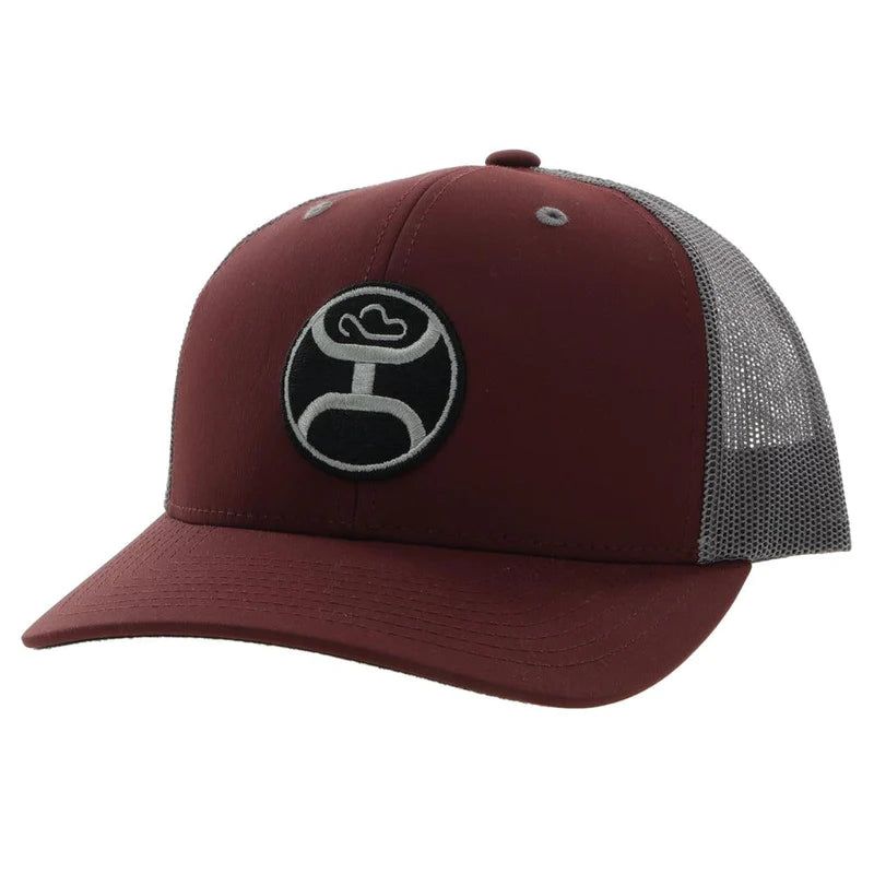 Hooey "Primo" Snapback Cap - Maroon/Grey