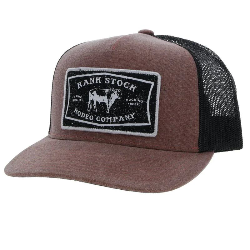 Hooey "Rank Stock" Snapback Cap - Rust/Black
