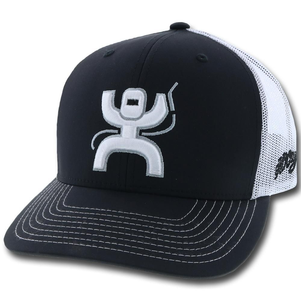 Hooey Arc Trucker Cap - Black &amp; White w/Logo