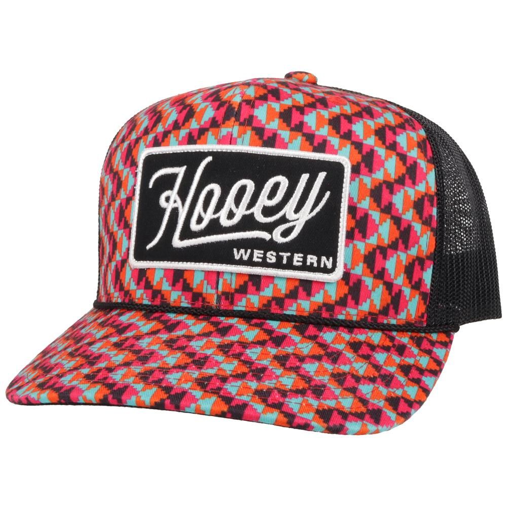 Hooey Lakota Trucker Cap - Pink &amp; Black w/Patch