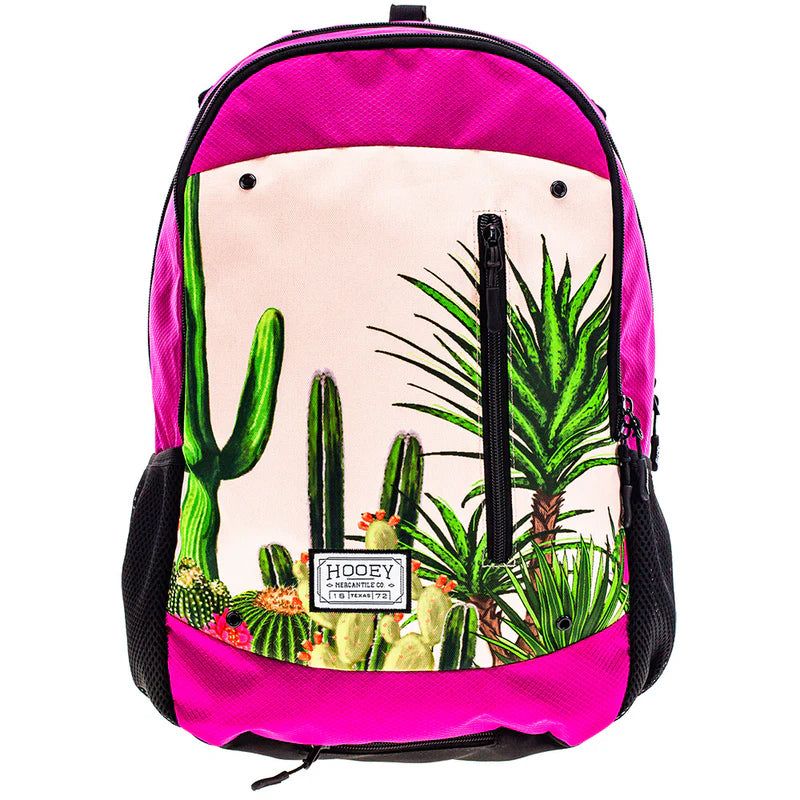 Hooey Rockstar Cactus Print Backpack-Pink