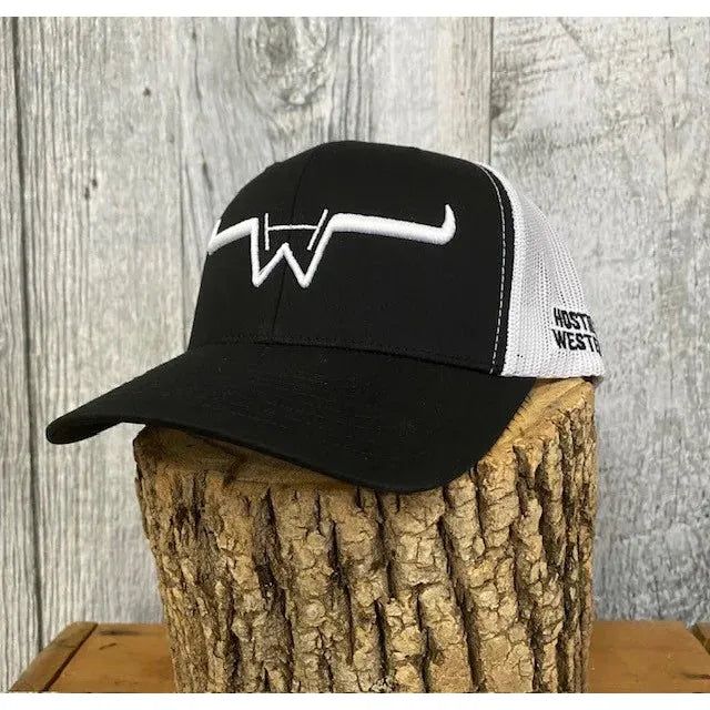 Hostile Western Snapback Cap- Black/White