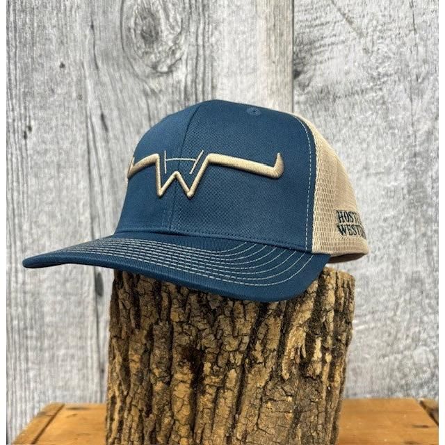 Hostile Western Snapback Cap- Steel Blue