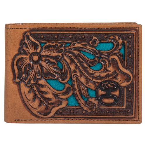 Hooey Bifold Wallet Tooled w/Orange Logo