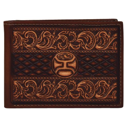Hooey Signature Bifold Wallet Brown w/Tooling