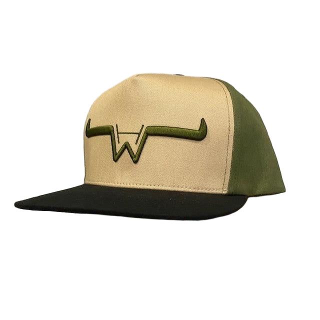 Hostile Western Straight Visor Cap-Beige/Green