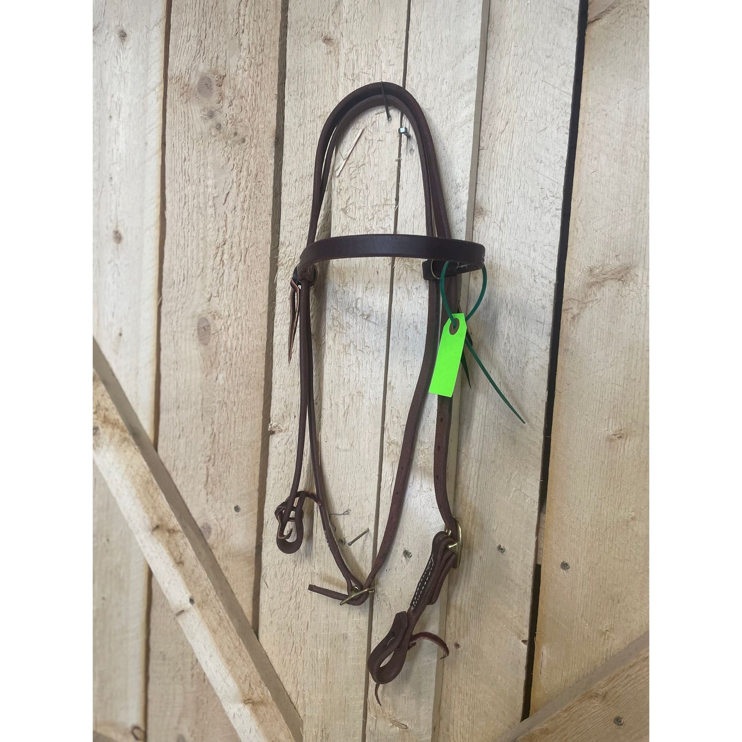 Irvine 1 Buckle Browband Headstall w/Brass Hardware - Dark Oil - 1BUCKLEBBHEADBRASS