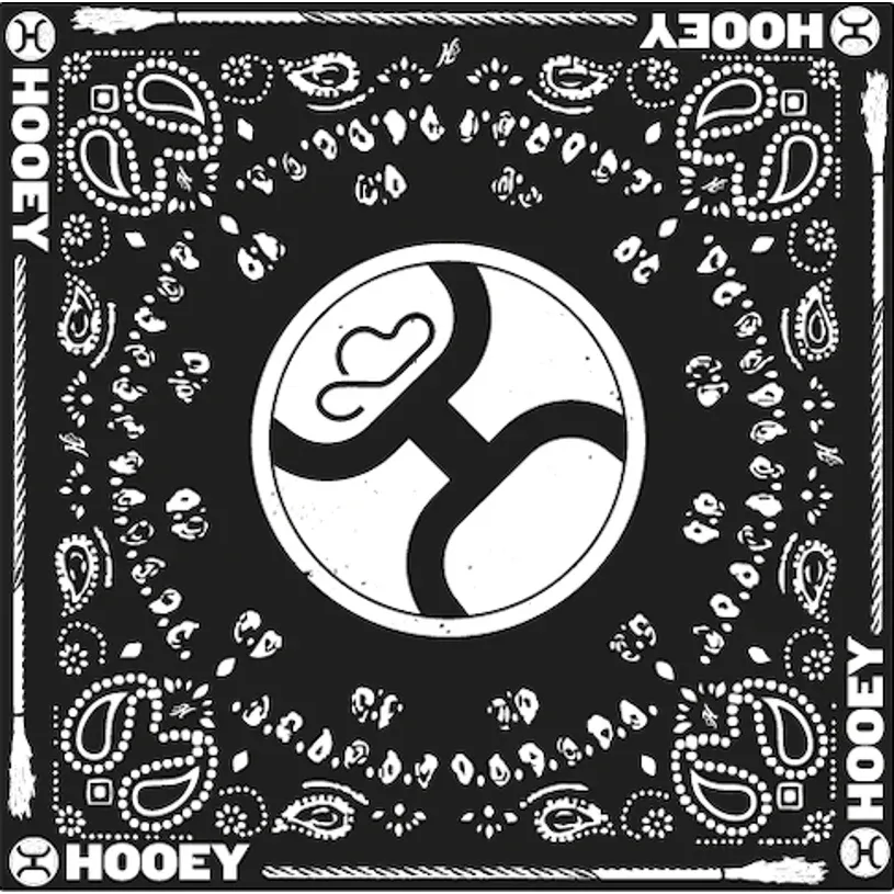 Hooey Black/White Cotton Bandana ss x 22