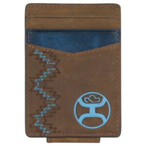 Hooey Card Wallet Brown/Navy/Turquoise