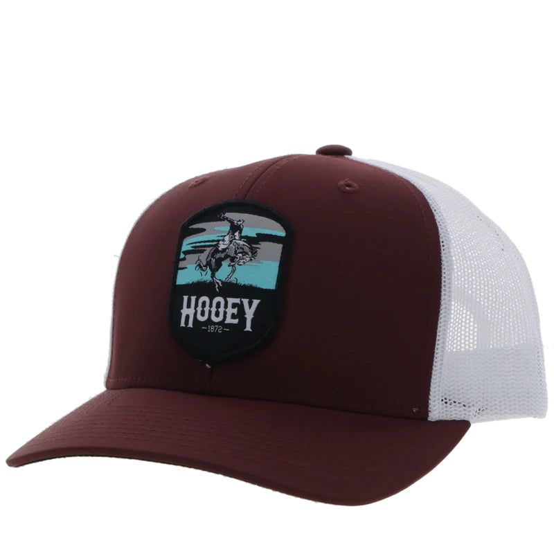 Hooey Cheyenne Trucker Cap - Maroon/White