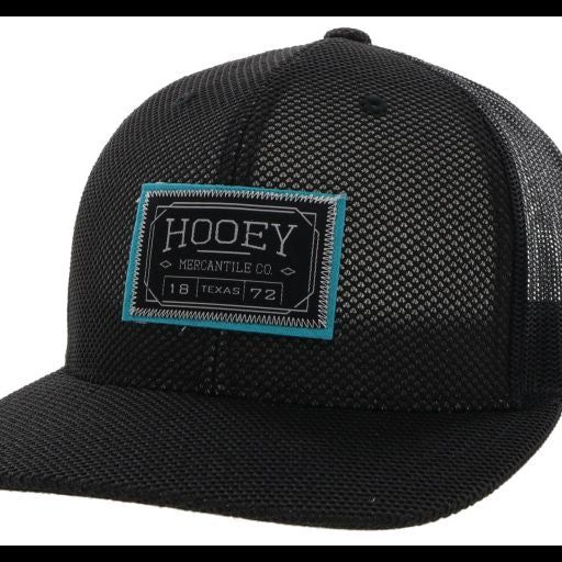 Hooey Doc Trucker Cap - Black w/Rectangle Patch