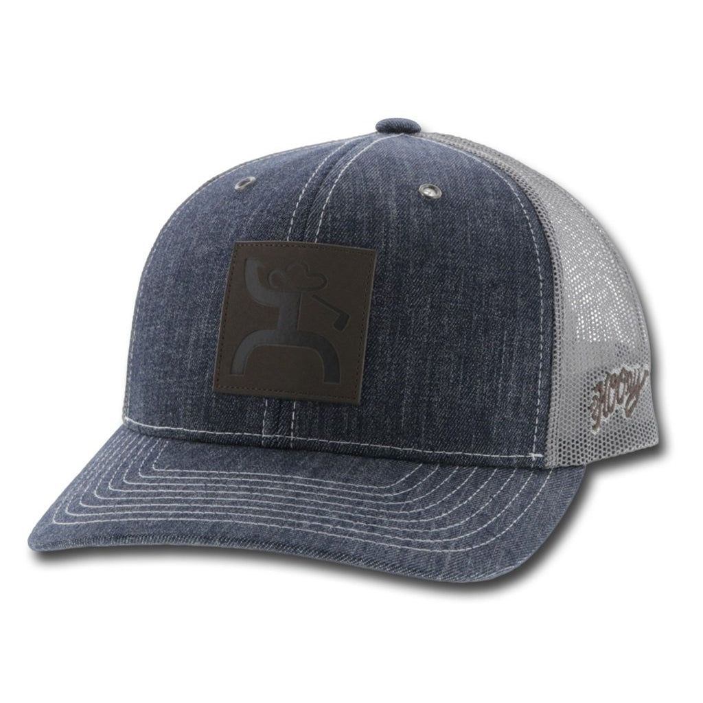 Hooey Eagle Golf Trucker Hat - Denim Grey w/Patch