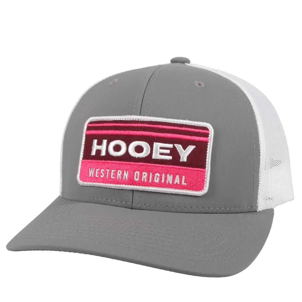 Hooey Horizon Trucker Cap - Grey &amp; White w/Patch