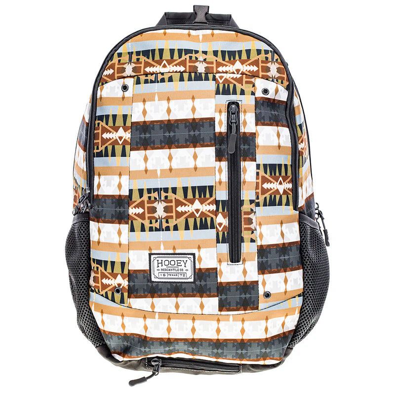 Hooey Rockstar Aztec Print Backpack- Grey/Tan